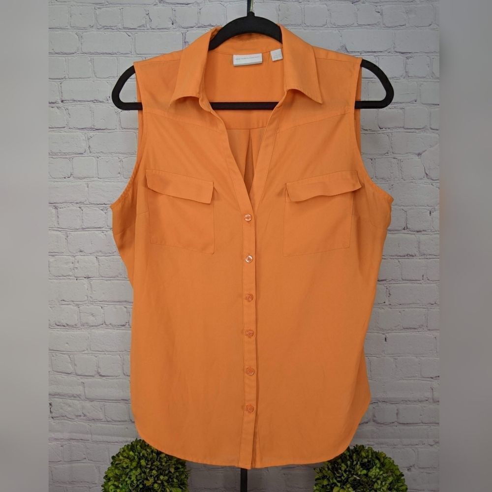 New York & Company Button Down Sleeveless Blouse